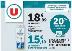 Hyper U U - brosse a dents electrique rechargeable offre