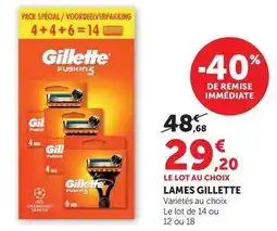 Hyper U Gillette - lames offre