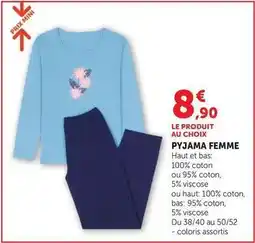 Hyper U Prix mini - pyjama femme offre