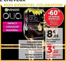 Super U Garnier - coloration permanente sans ammoniaque olia offre