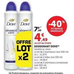Super U Dove - deodorant offre