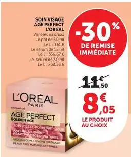 Super U L'oréal - soin visage age perfect offre