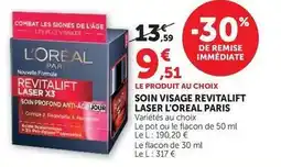 Super U L'oréal - paris soin visage revitalift laser offre
