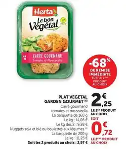 Super U Herta - plat vegetal garden gourmet offre