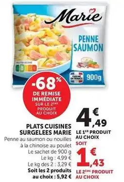 Super U Marie - plats cuisines surgelees offre