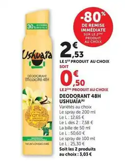 Super U Ushuaia - deodorant 48h offre