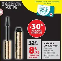 Super U L'oréal - paris mascara offre