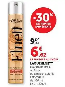 Super U L'oréal - laque elnett offre