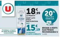 Super U U - brosse a dents electrique rechargeable offre