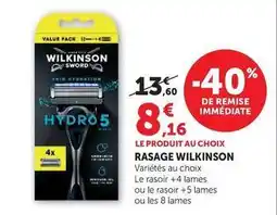 Super U Wilkinson - rasage offre
