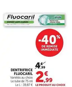 Super U Fluocaril - dentrifrice offre