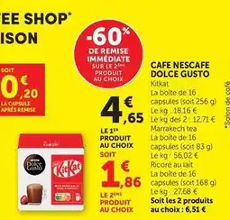Super U Nescafé - cafe dolce gusto offre