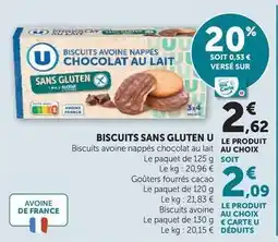 Super U U - biscuits sans gluten offre