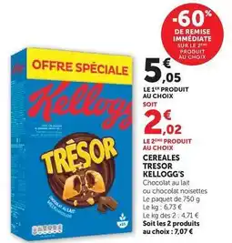 Super U Kellogg's - céréales tresor offre