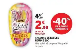U Express Bic - rasoirs jetables femme offre