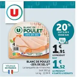 U Express U - blanc de poulet offre