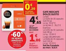 U Express Nescafé - cafe dolce gusto offre