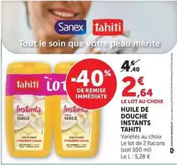 U Express Tahiti - huile de douche instants offre