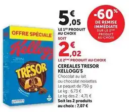U Express Kellogg's - cereales tresor offre
