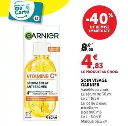 U Express Garnier - soin visage offre