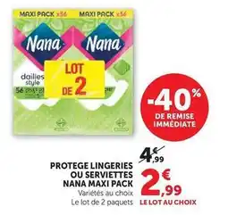 U Express Nana - protege lingeries maxi pack offre
