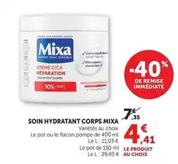 U Express Mixa - soin hydratant corps offre