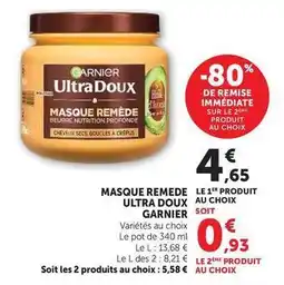 U Express Garnier - masque remede ultra doux offre