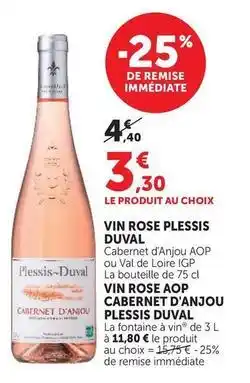 U Express Plessis-duval - vin rose , vin rose aop cabernet d'anjou offre