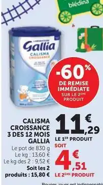 Bi1 Gallia - calisma croissance 3 des 12 mois offre