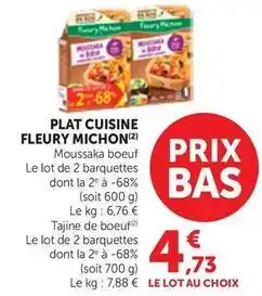 Bi1 Fleury michon - plat cuisine offre