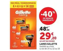 U Express Gillette - lames offre