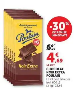 U Express Poulain - chocolat noir extra offre