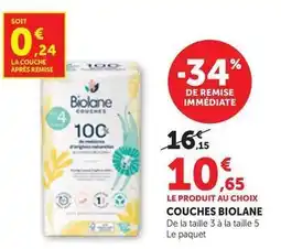 Bi1 Biolane - couches offre