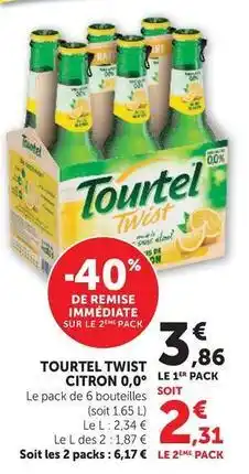 U Express Tourtel twist - citron 0.0 offre