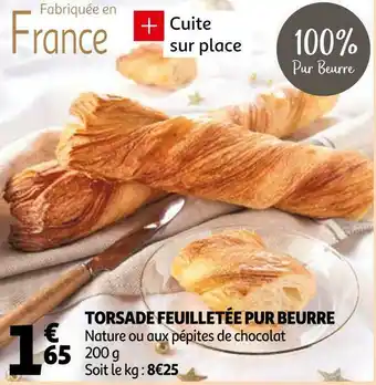 Auchan Torsade feuilletée pur beurre offre
