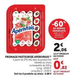 Bi1 Apérivrais - fromage pasteurise offre