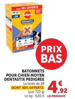 Bi1 Pedigree - batonnets pour chien moyen dentastix offre