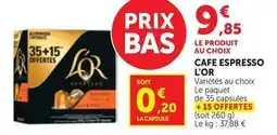 Bi1 L'or - cafe espresso offre