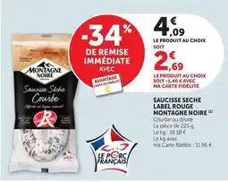 Bi1 Montagne noire - saucisse seche label rouge offre