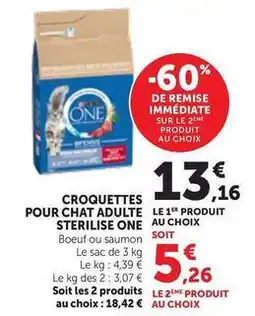 Bi1 Purina - croquettes pour chat adulte sterilise one offre