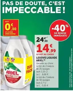 Bi1 Ariel - lessive liquide offre