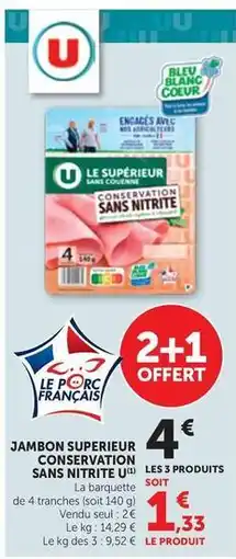 Bi1 Bleu blanc coeur - jambon superieur conservation sans nitrite offre