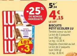 Bi1 Lu - biscuits petit ecolier offre