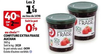 Auchan Auchan confiture extra fraise offre
