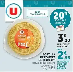 Bi1 U - tortilla de pommes de terre offre