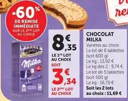 Bi1 Milka - chocolat offre