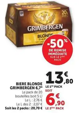 Bi1 Grimbergen - biere blonde offre