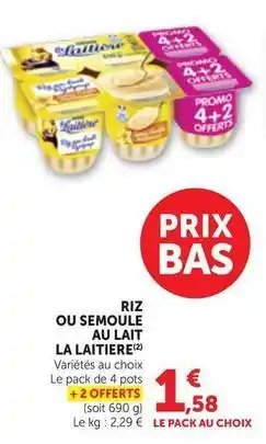 Bi1 Nestlé - riz ou semoule au lait offre