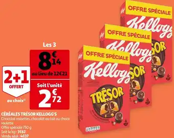 Auchan Kellogg's céréales trésor offre
