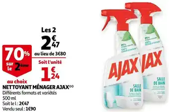 Auchan Ajax nettoyant ménager* offre